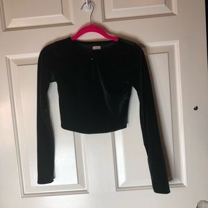 Velvet crop top